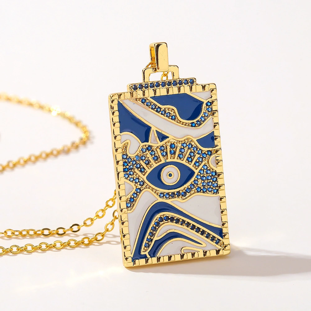 Simple And Personalized Item Drop Oil Pendant Necklace