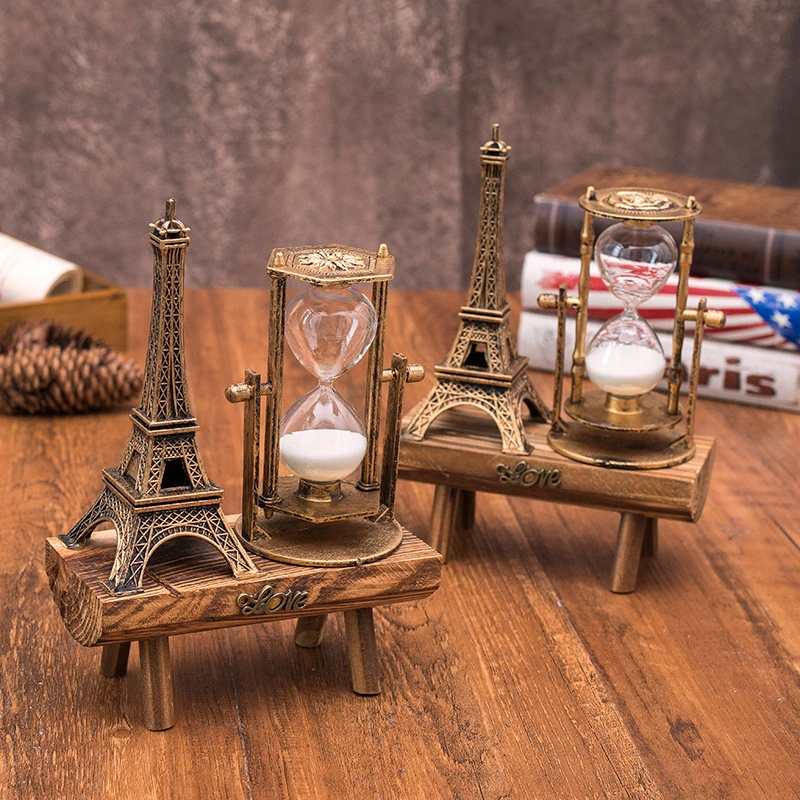 Creative Gift Retro Iron Tower Hourglass Ornaments