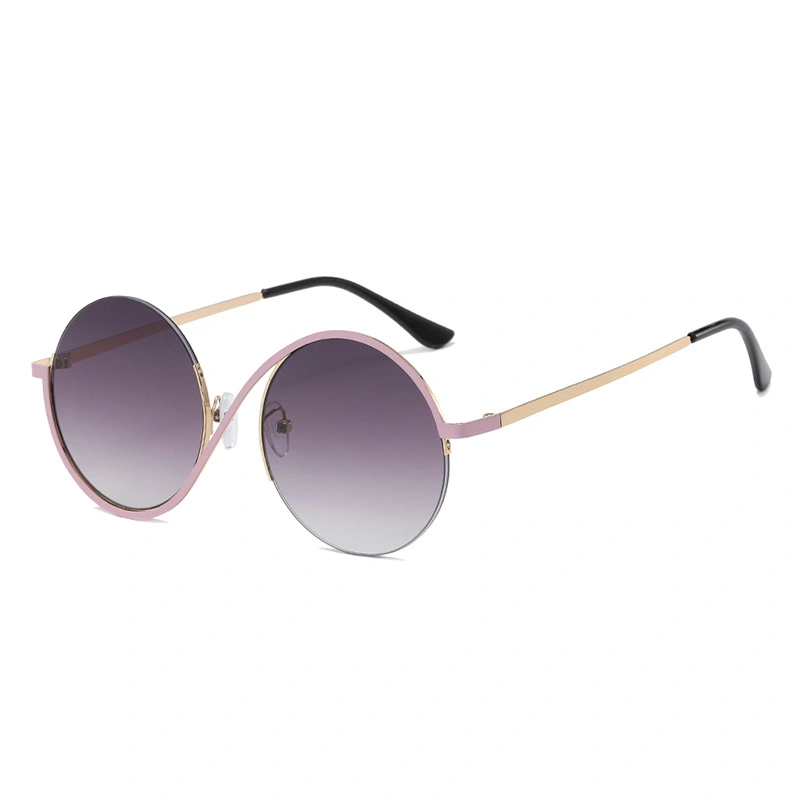 Women's Round Frame Irregular UV Resistant Sunglasses