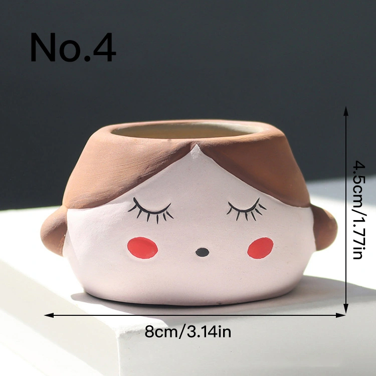 Cute Cartoon Coarse Pottery Flower Pot