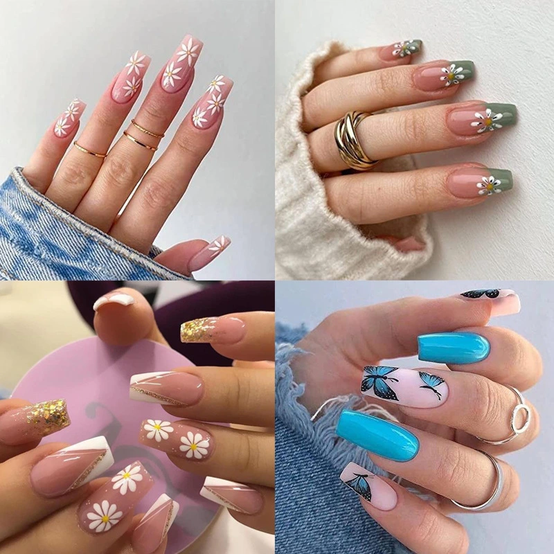 Creative French Sunflower Nail Patch