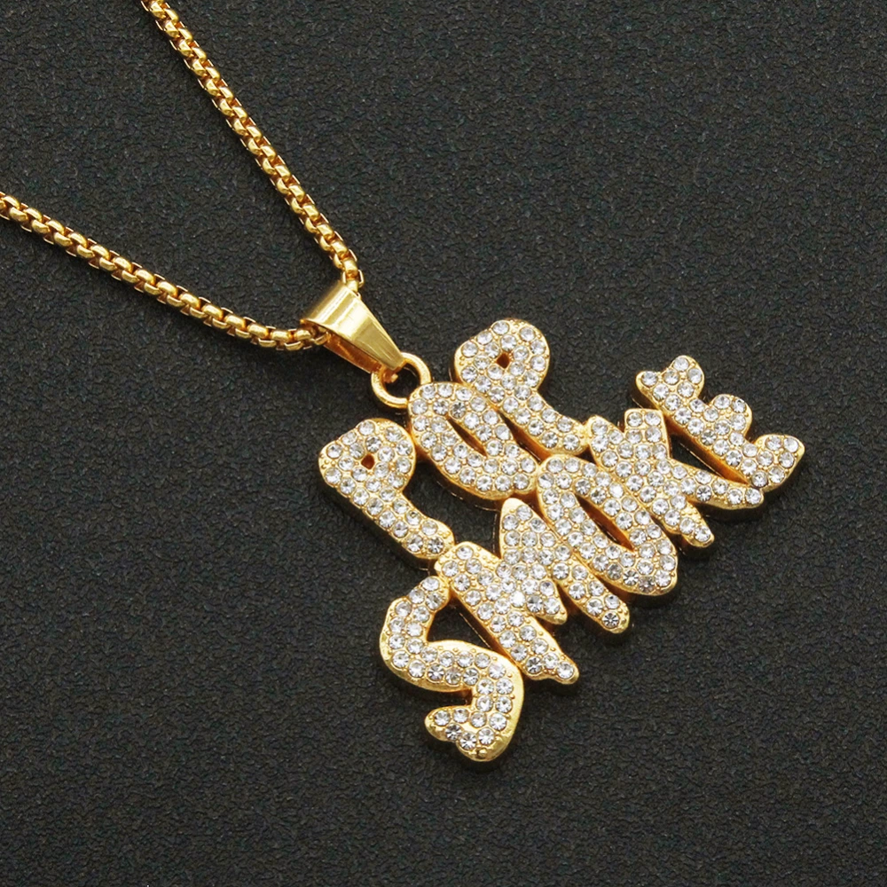 Men's Pendant Necklace Personalized Street Full Diamond