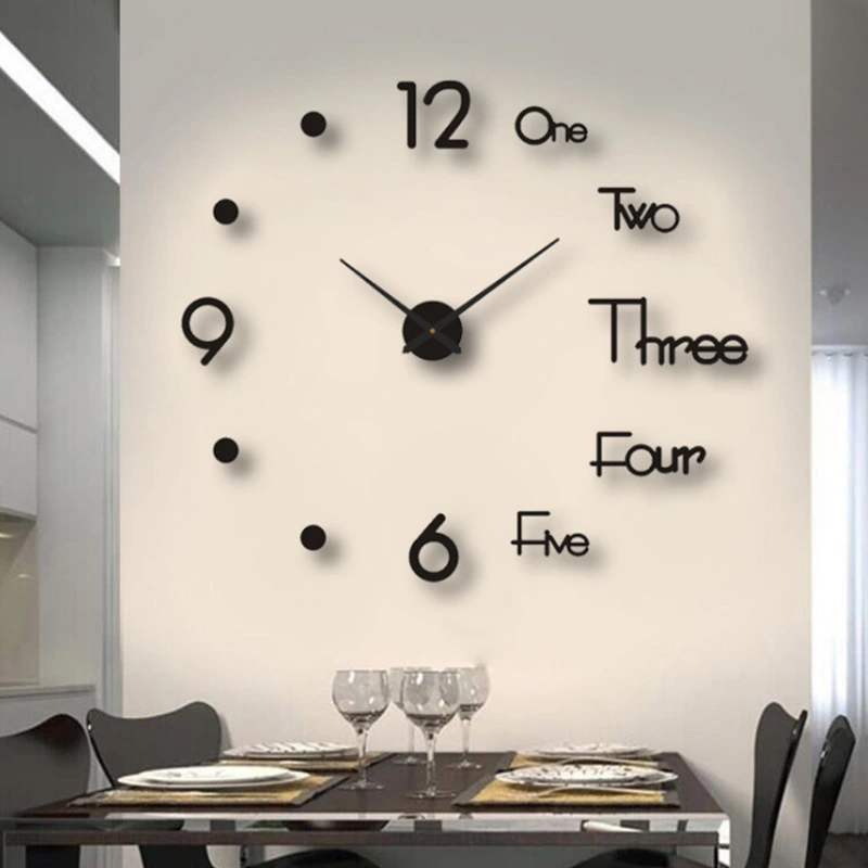 DIY Wall Sticker Clock Silent Acrylic