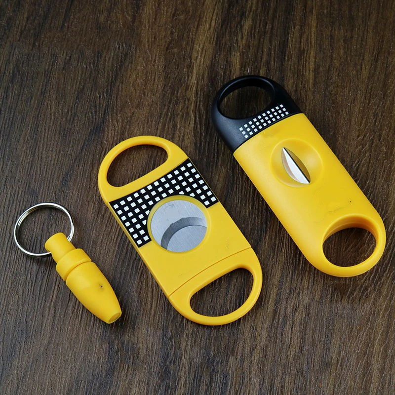 Cigar Cutter Set V-Cut Sharp Stainless Steel Scissors