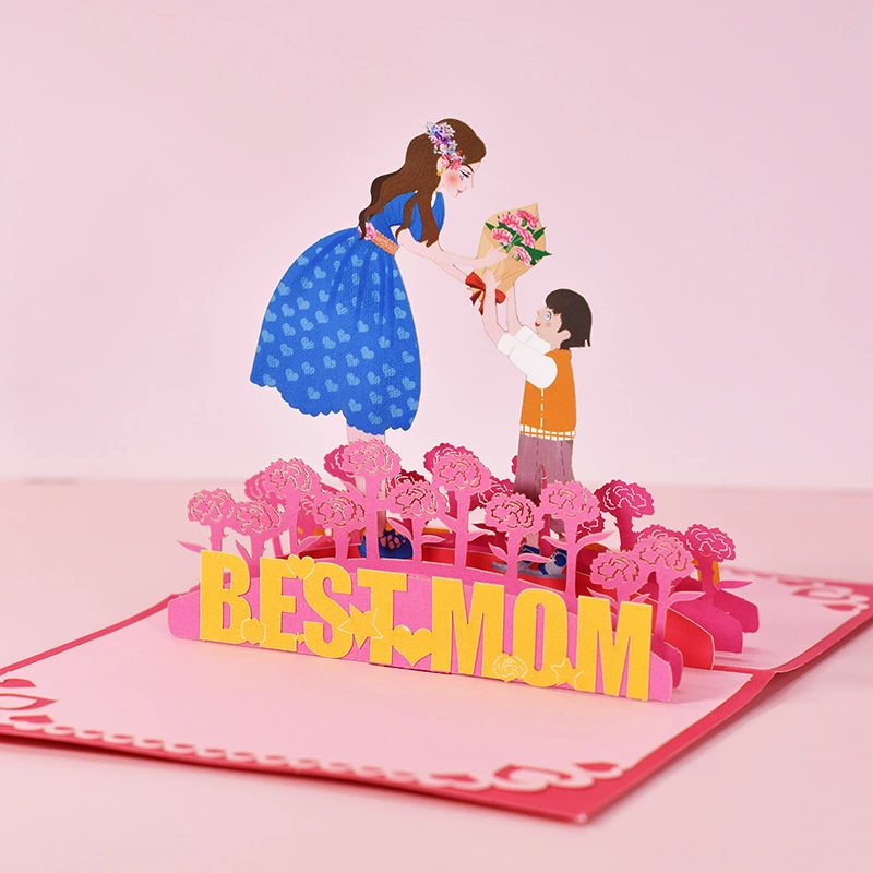 New Mother's Day Greeting Card 3D Handmade Folding Sculpture Scissors