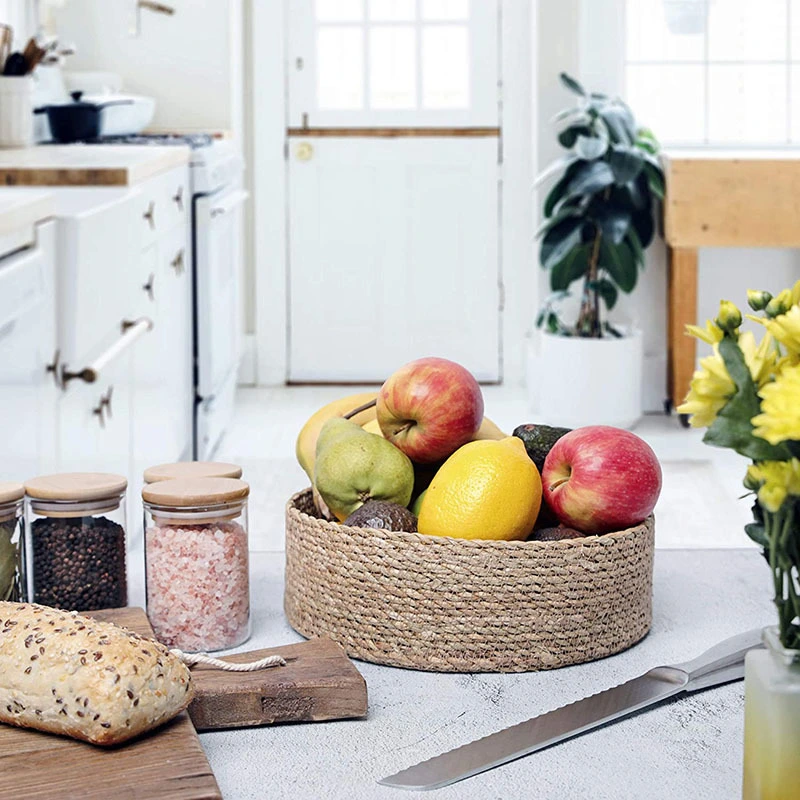 Rattan Woven Circular Storage Box