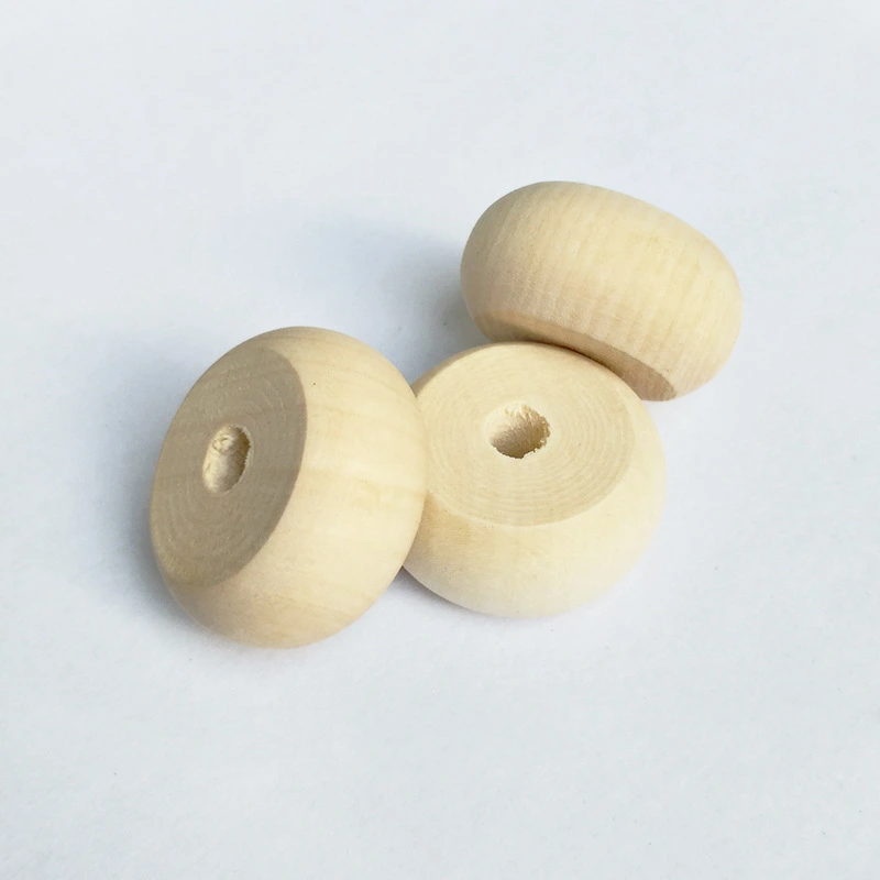 DIY Children's Abacus Wooden Beads Oblate Toy Wheel Accessories