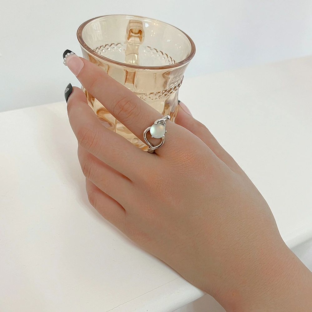 Korean Version Of Irregular Geometric Lines Open Ring