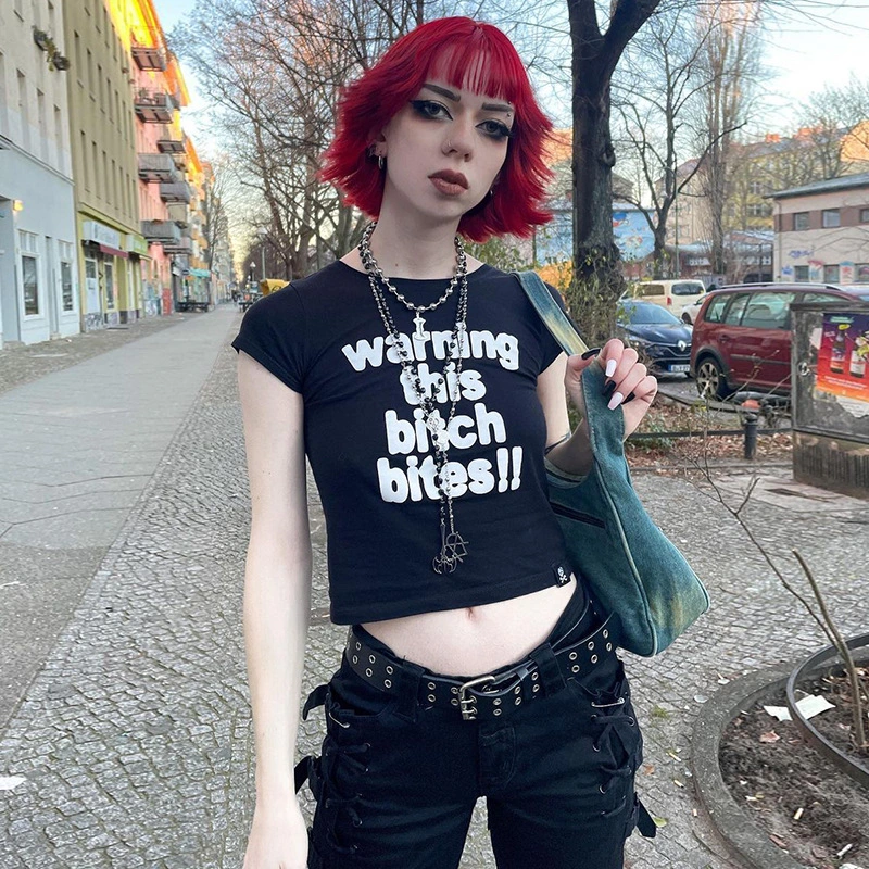 Europe And The United States Dark Wind Street Casual Hot Girl Hundred With Tops