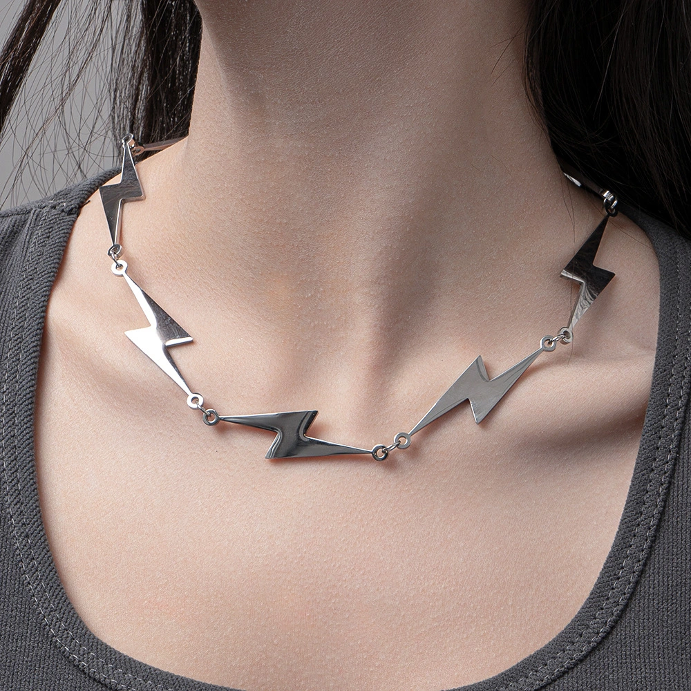 Irregular Lightning Necklace, Light Luxury, Niche Design, Collarbone Chain