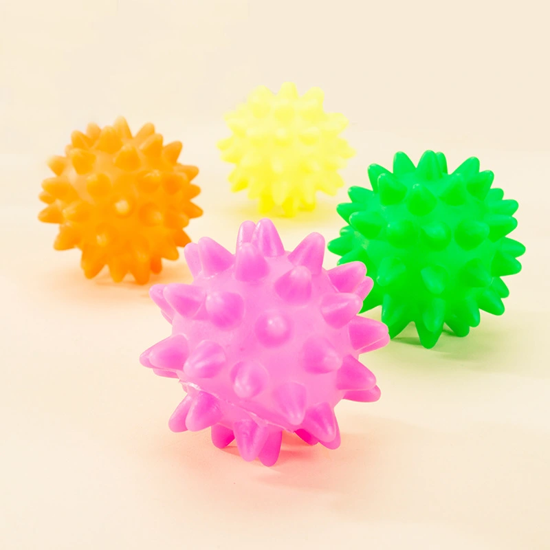 Colorful Sea Urchin Toy Ball Pet Training Hollow Sounding Toy