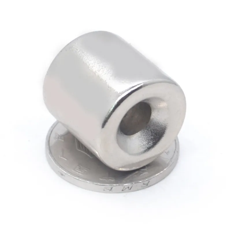 Ndfeb Strong Magnet 20x15 20 Holes 6mm Magnet Steel With Holes Cylindrical