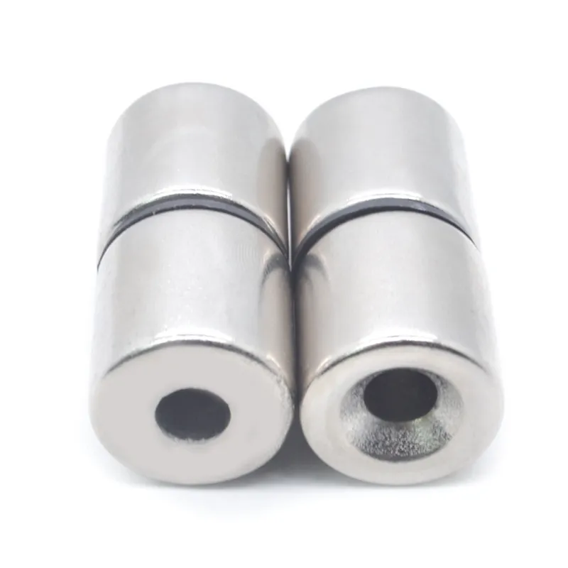 Ndfeb Strong Magnet 20x15 20 Holes 6mm Magnet Steel With Holes Cylindrical