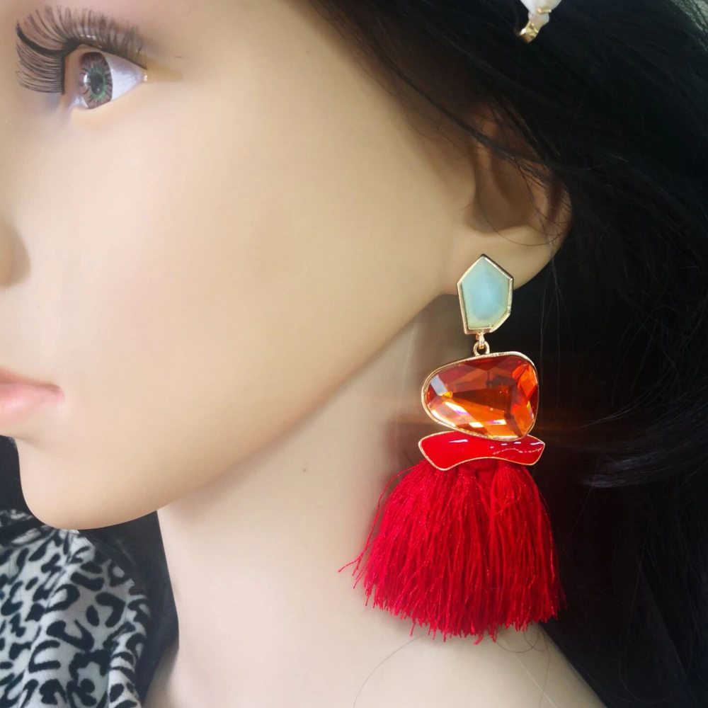 Tassel Earrings With Ethnic Style Accessories