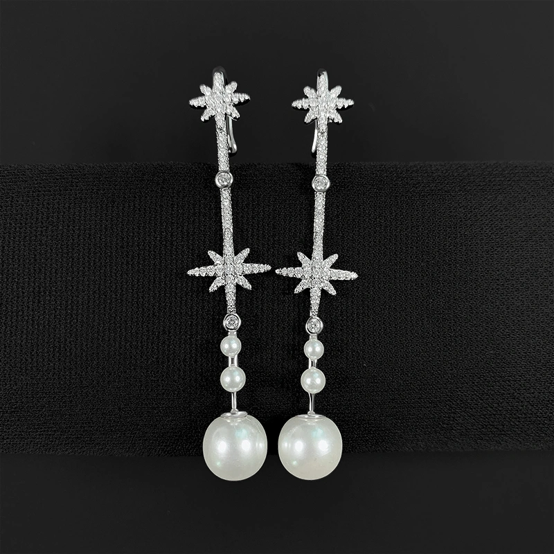 Classic Six-mount Star Slider Stud Earrings