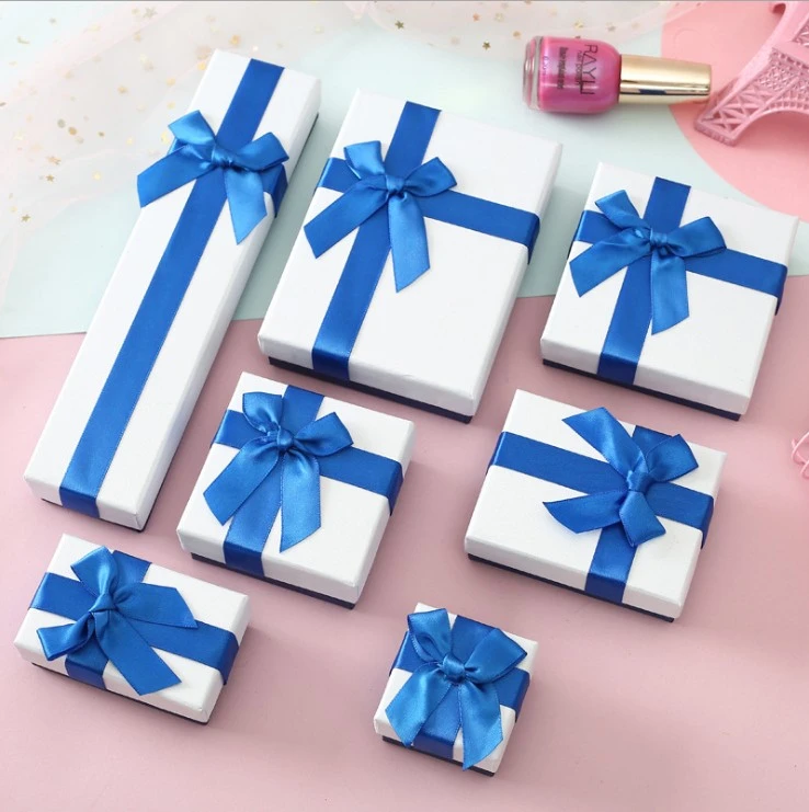 Jewelry Packaging Box Jewelry Blue Bow