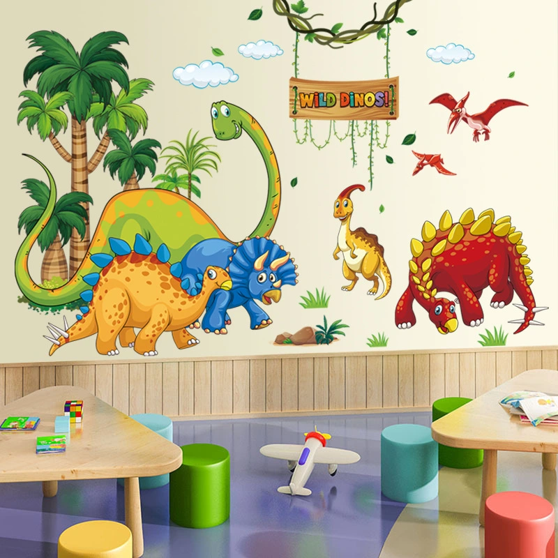 Cartoon Animal Dinosaur Stickers For Children's Room Wall Decoration