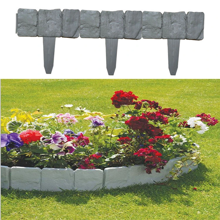 Imitating Stone Garden Fence PP Plastic Fence Ground Fence