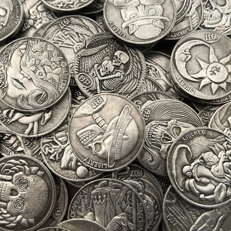 21MM Antique Silver Dollar Buffalo Wanderer Coin