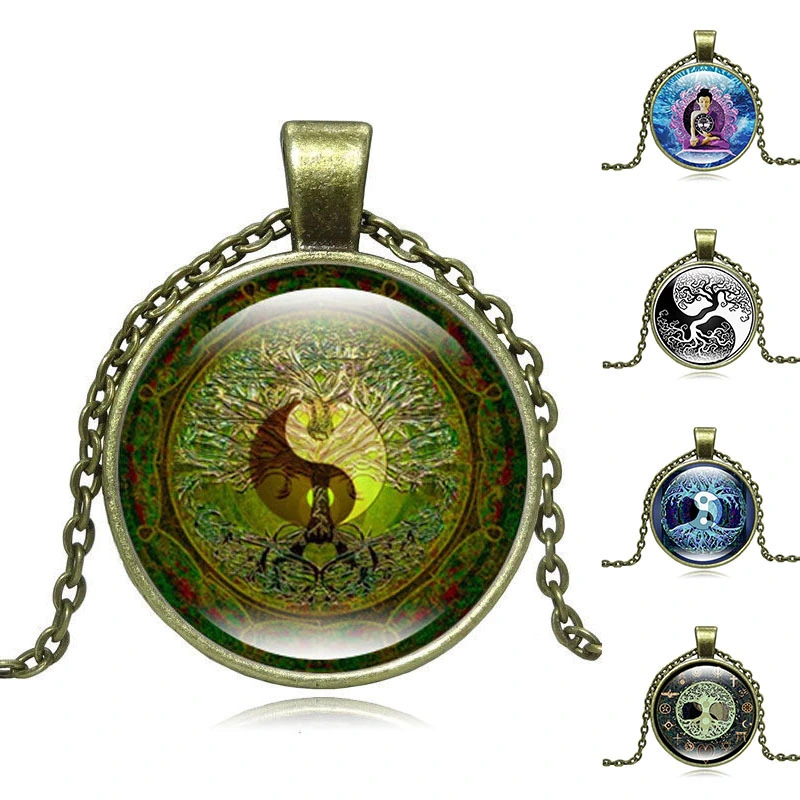 Yin Yang Tai Chi Tree Of Life Pendant Necklace Ornament