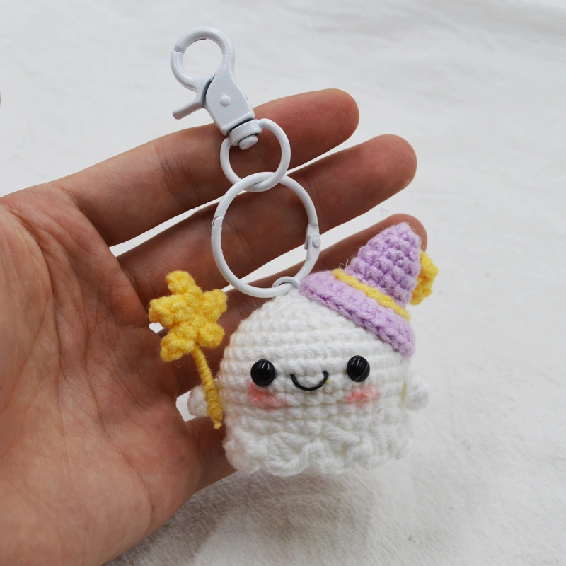 Sunny Doll Lucky Pendant Hand Crocheted Keychain