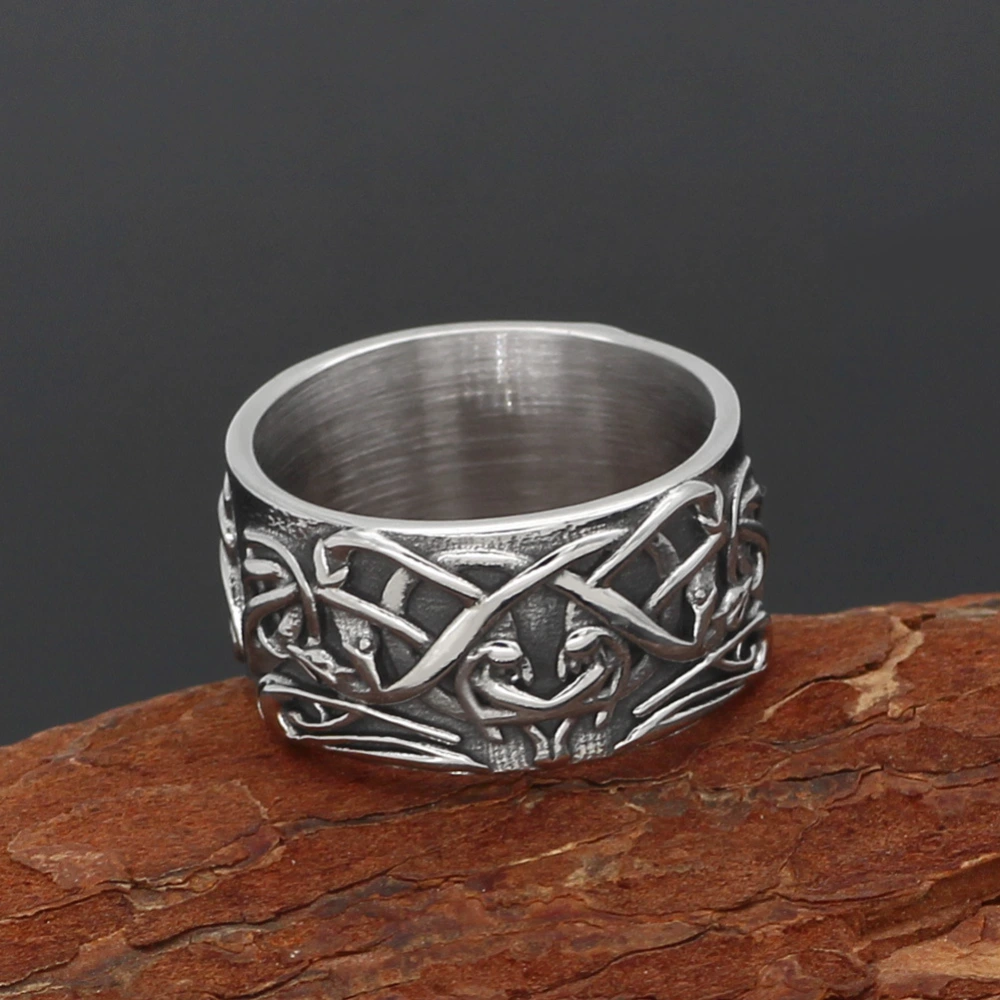 Nordic Mythology Wolf Totem Celtic Knot Ring