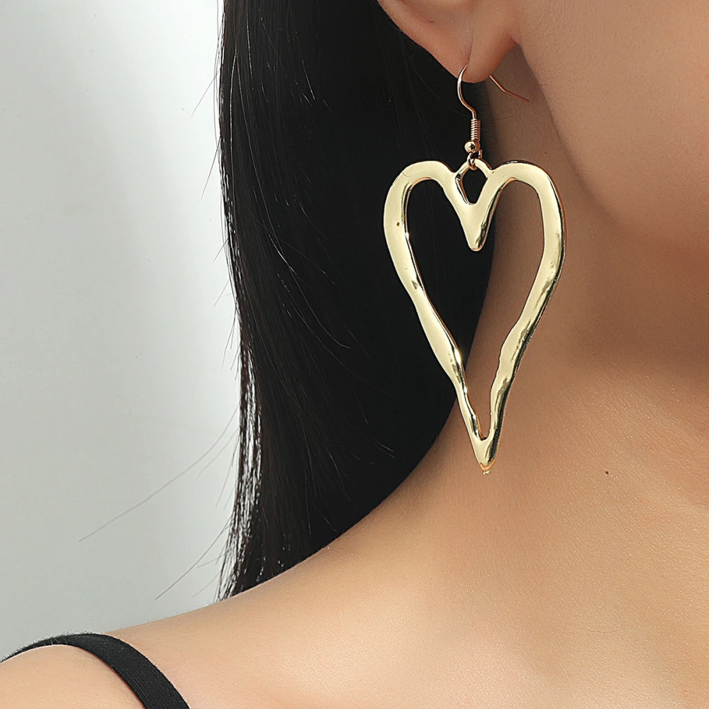 Irregular With Personality Love Heart Earrings Fashion Simple