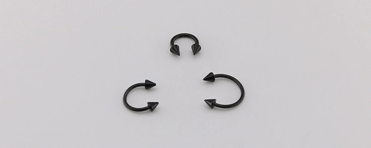 Popular 6-color Stainless Steel Pointed Nose Ring Nose Stud Basic Style Piercing Jewelry