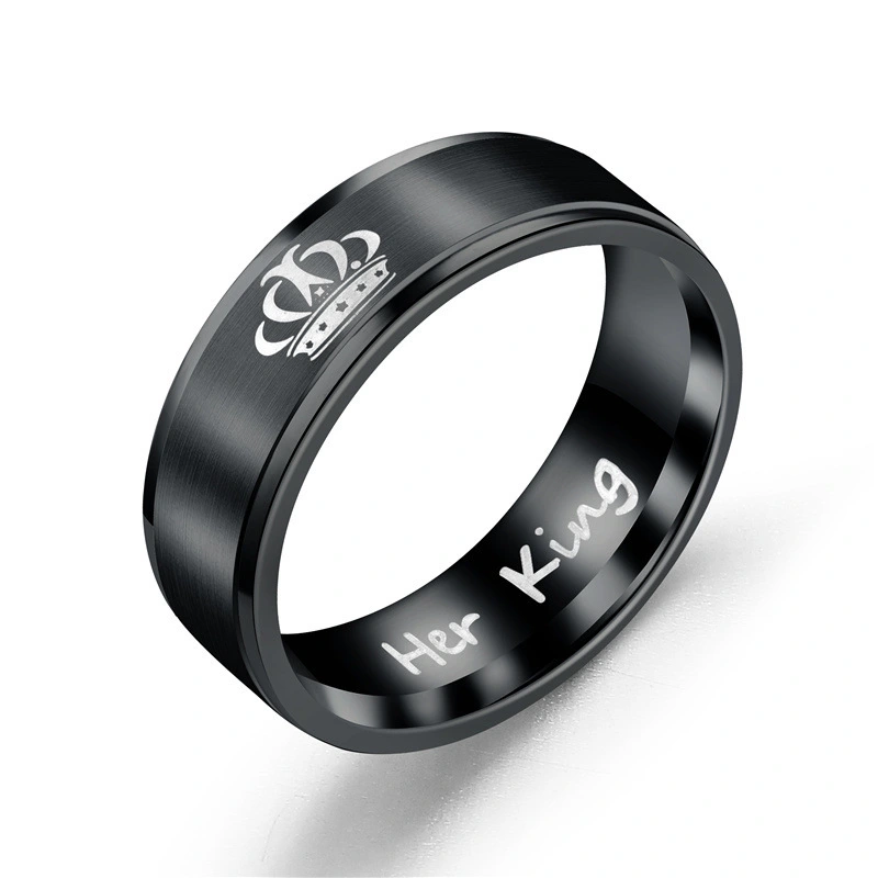 Women's Fashion Titanium Steel Vintage Crown Ring