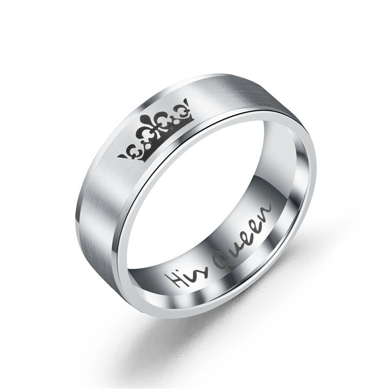 Women's Fashion Titanium Steel Vintage Crown Ring