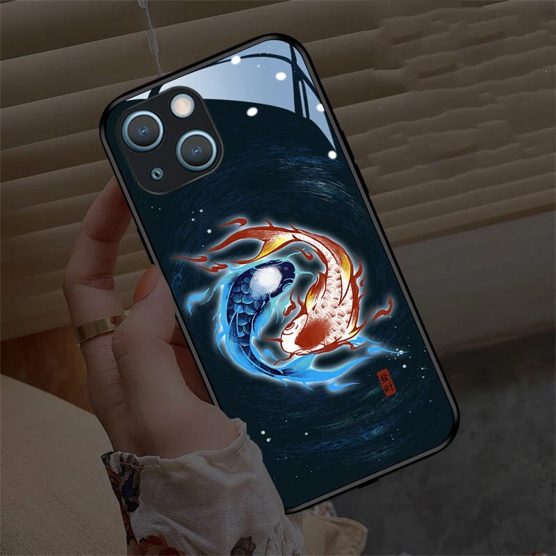 Applicable Mobile Phone Case Luminous Glass