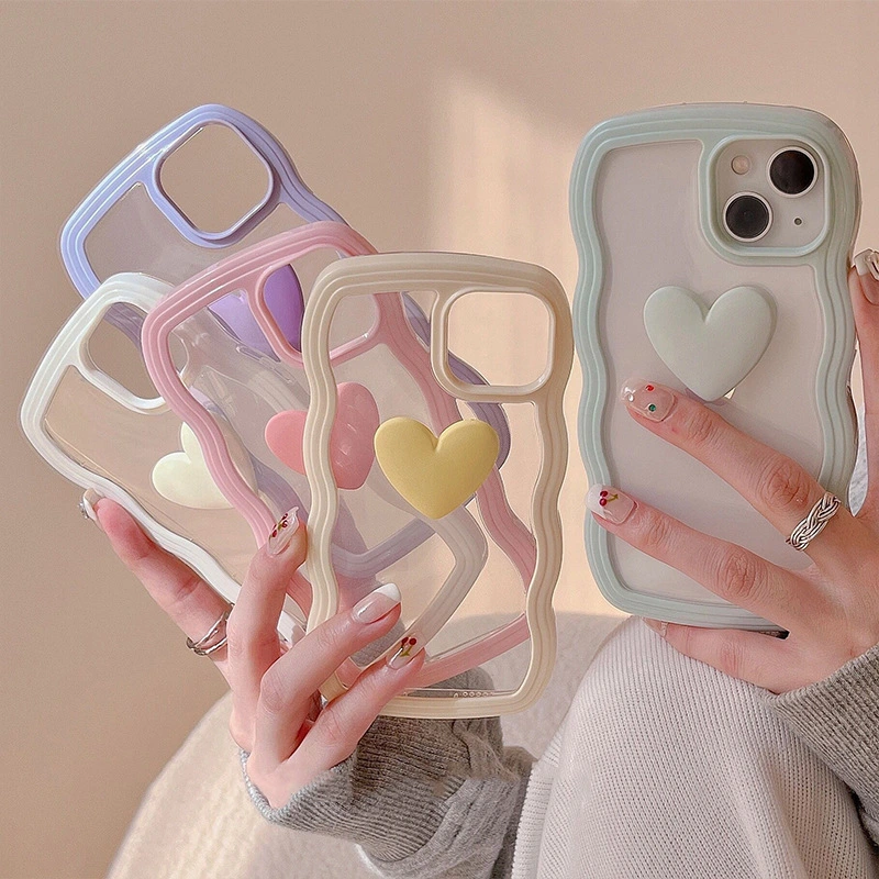 Love Wave Border Phone Case Transparent 3D