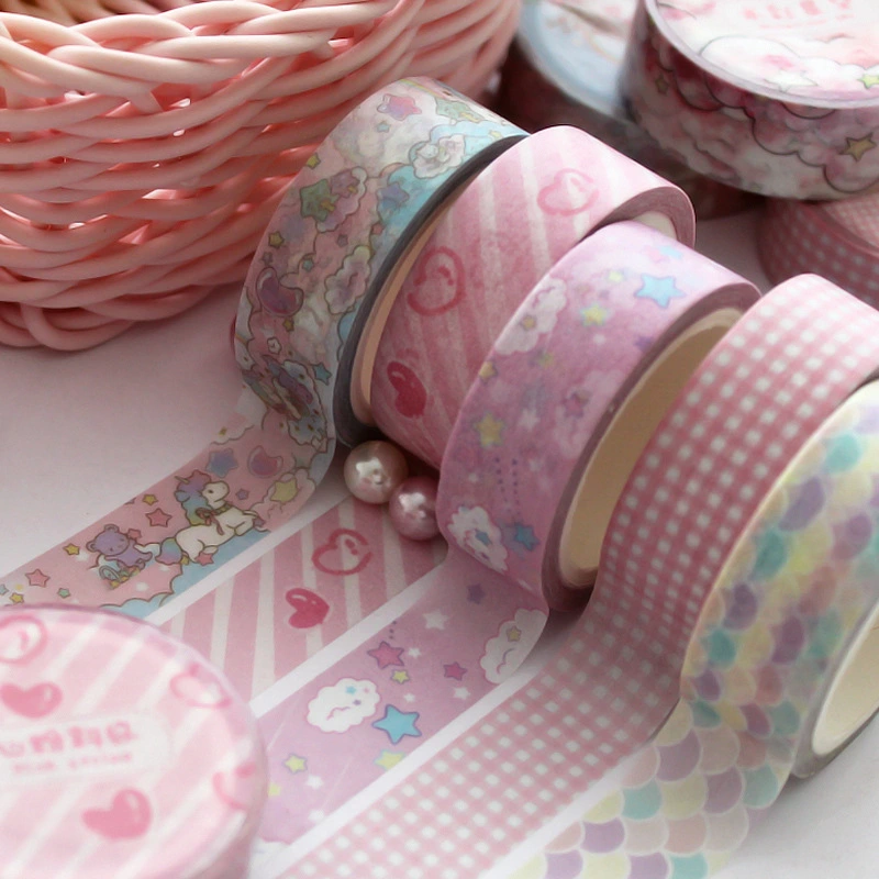 Creative Cute Girl Heart And Paper Tape DIY Diary Decoration