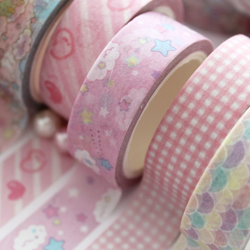 Creative Cute Girl Heart And Paper Tape DIY Diary Decoration