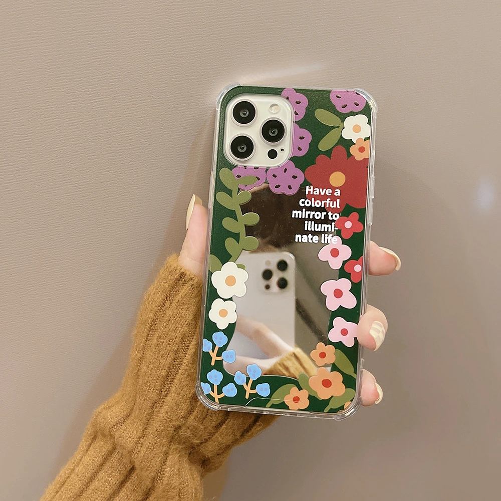 Women's Fashion Floral Print Phone Case Silicone Protective Cover