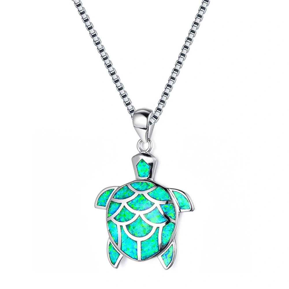 Blue Aobao Women's Cute Little Turtle Necklace