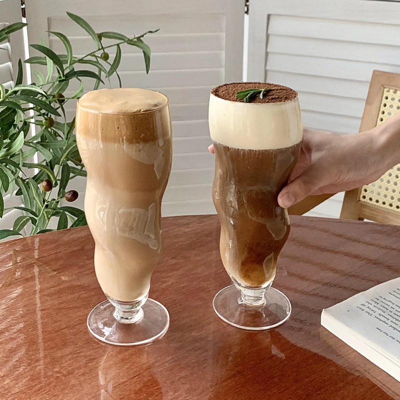 Pangpang Coffee Cup Shaped Glass Cold Drink Juice