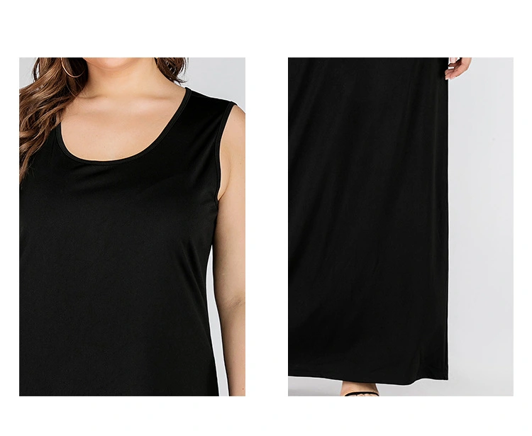 Solid Color Slimming Crewneck Halter Loose Dress