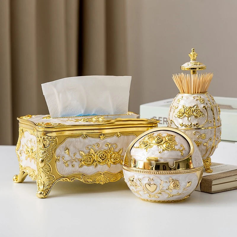 Luxury Plastic Tissue Box Toothpick Holder