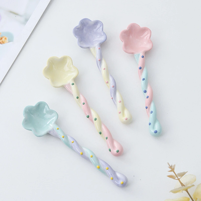 Household Spoon Ceramic Long Handle Spoon