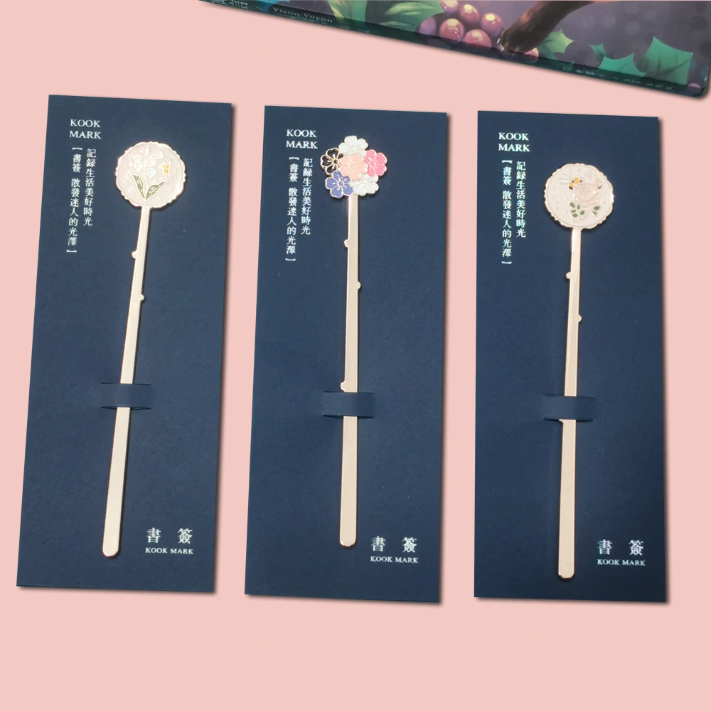 Girl Style Cute Metal Strip Bookmark Antique Flowers