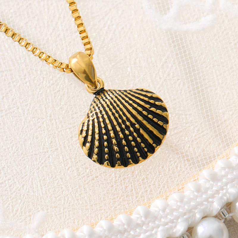 Bohemian Beach Style Shell Gold Plated Pendant