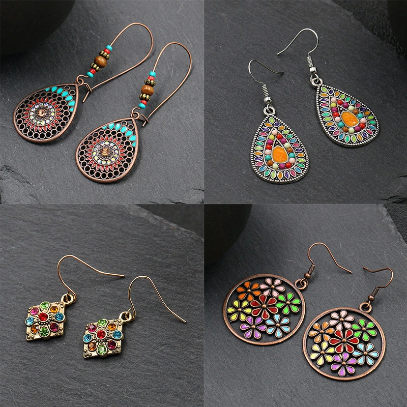 Famous Ethnic Style Geometric Earring Combination