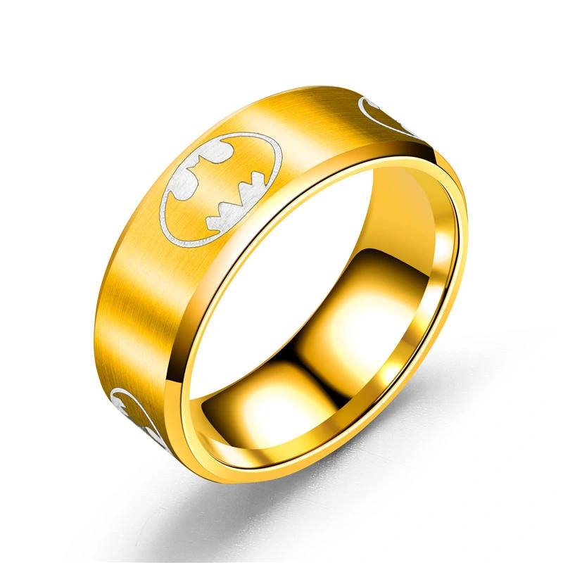 Tricolor Batman Popular Jewelry Stainless Steel Ring