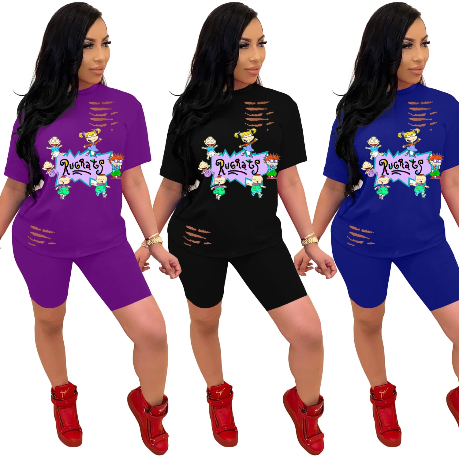 Leisure Women's Floral Anime Set