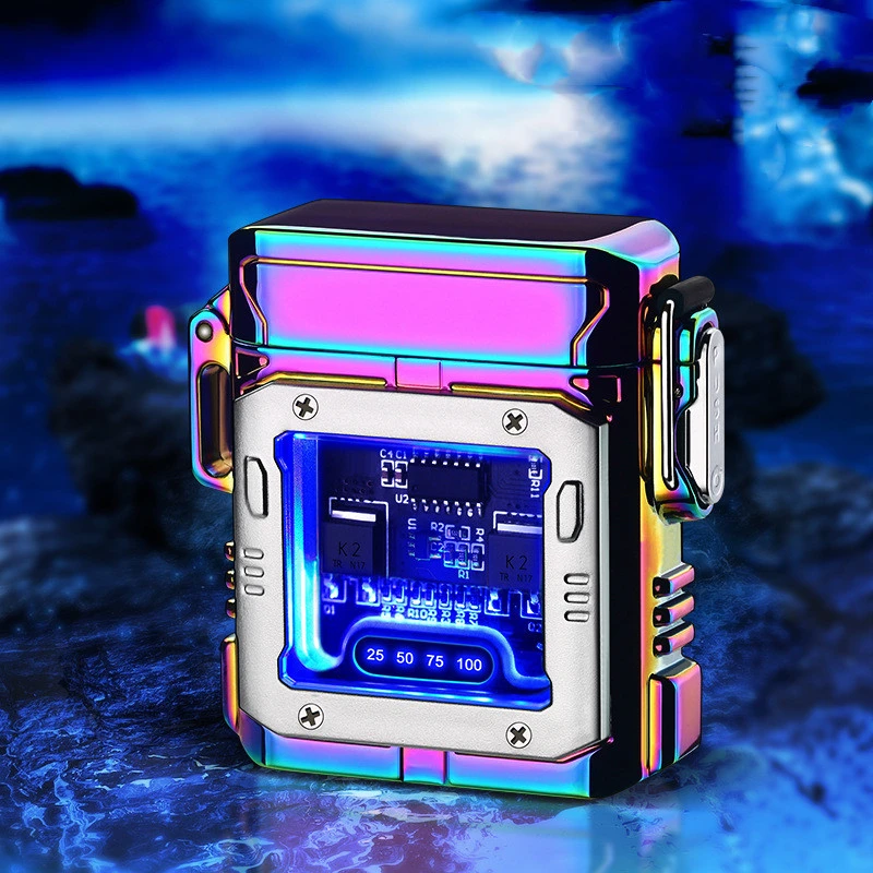 Metal Transparent Shell Electronic Waterproof Lighter