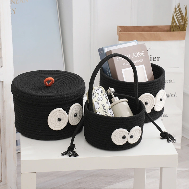 Cartoon Cotton Woven Storage Basket