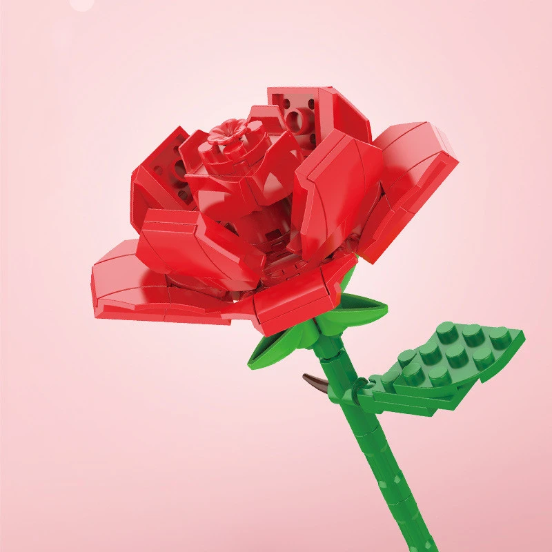 Building Blocks Bouquet Decoration Model DIY Assembly