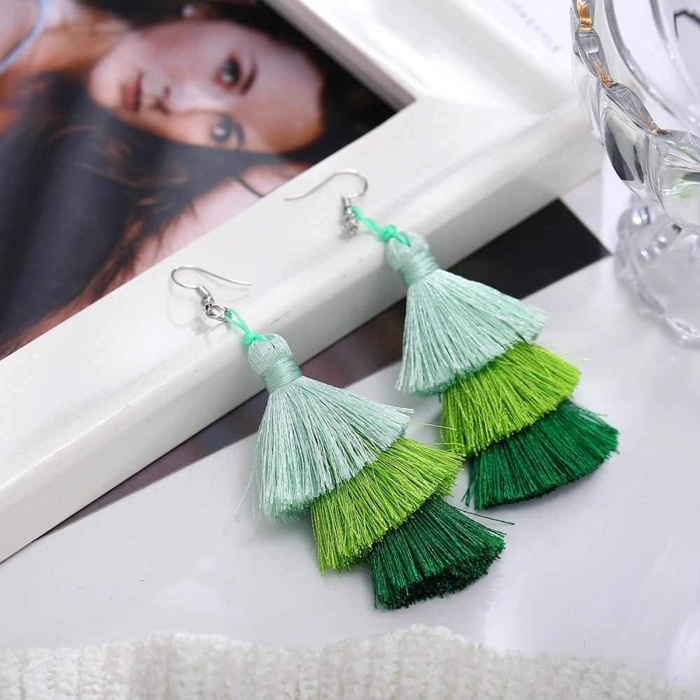 Three-layer Earrings Personalized Multi-layer Tassel Jewelry