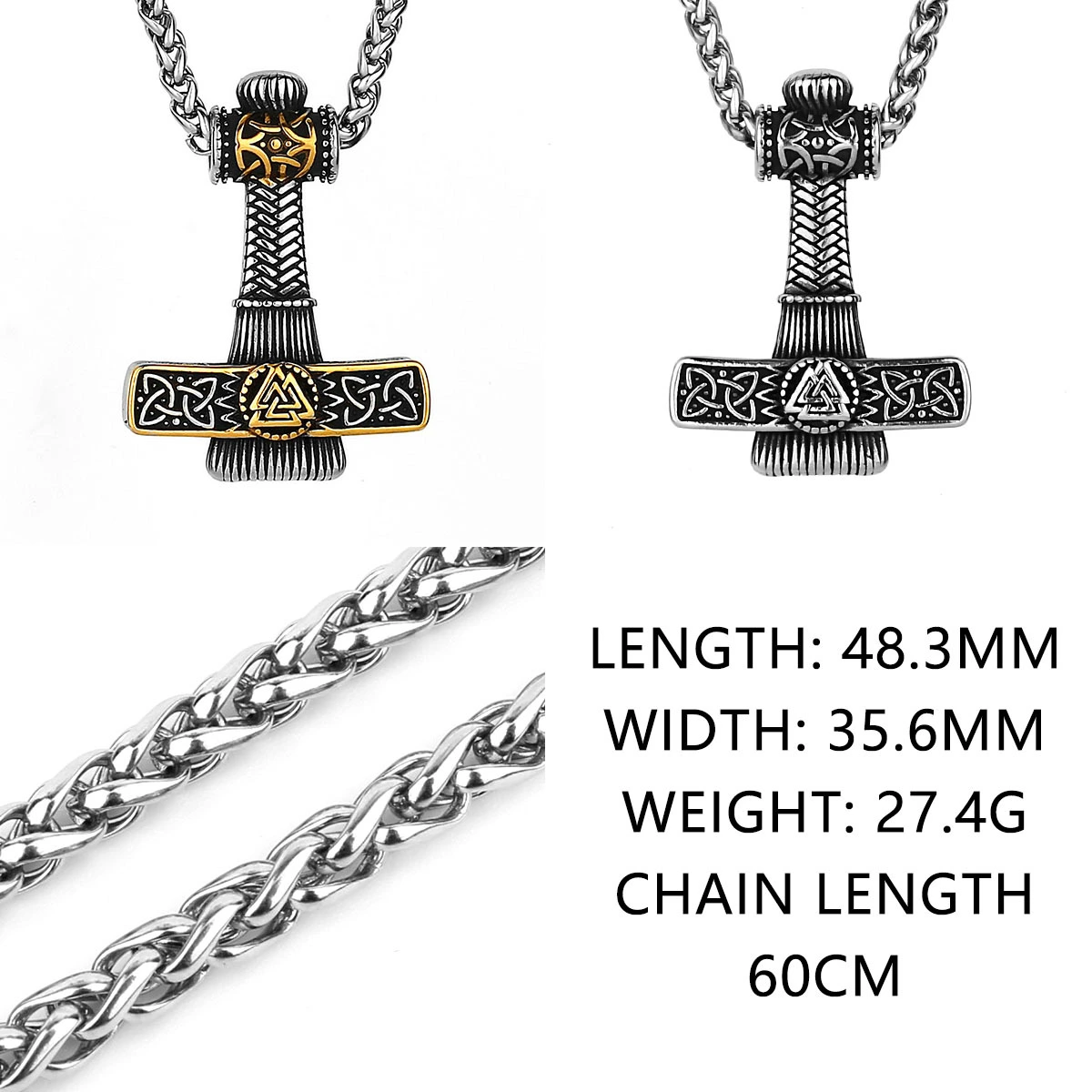 Rune Men's And Women's Stainless Steel Pendant Necklace